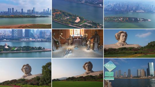 长沙湘江 橘子洲头 主席雕塑