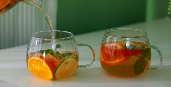 居家休闲午后水果茶柠檬茶办公玻璃水壶