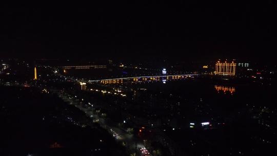 夜景大桥车辆解放碑河后飞视频素材模板下载