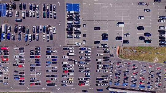 【合集】停满车的繁忙停车场视频素材模板下载