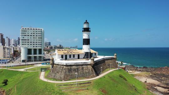 巴西东北部著名的灯塔。巴西萨尔瓦多巴伊亚。