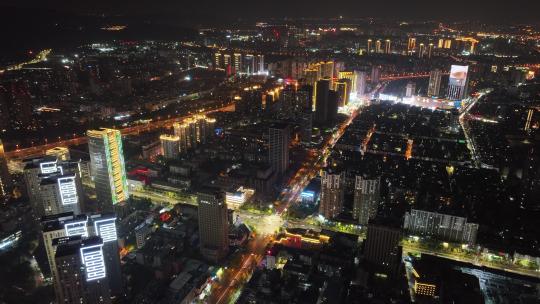 昆明盘龙区夜景航拍