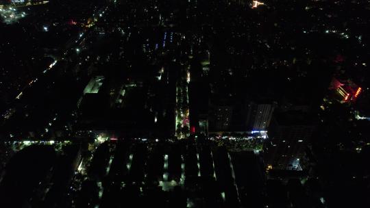 城市夜景万家灯火航拍视频素材模板下载