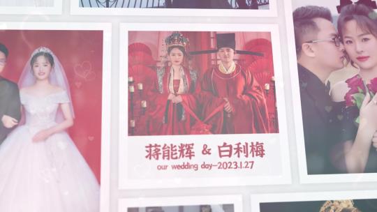 婚礼照片 回忆照片 照片墙展示AE模板
