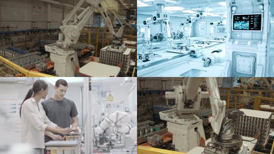 【合集】智慧工业机械臂现代化工业制造视频素材模板下载