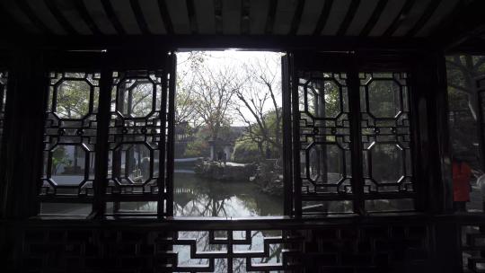 苏州园林 古镇 中式庭院 屋檐 窗户