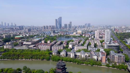 4k 航拍南京城市景观