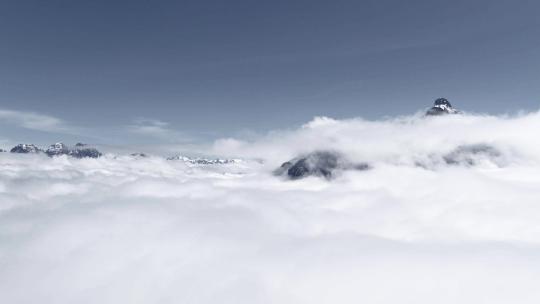 高空云航拍穿越云海穿越云层云雾云霄视频素材模板下载
