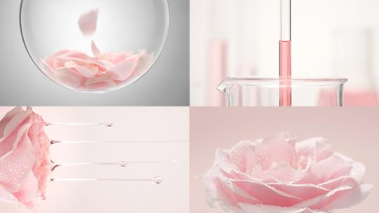 玫瑰玫瑰花化妆品美肤萃取精华液精油护肤品