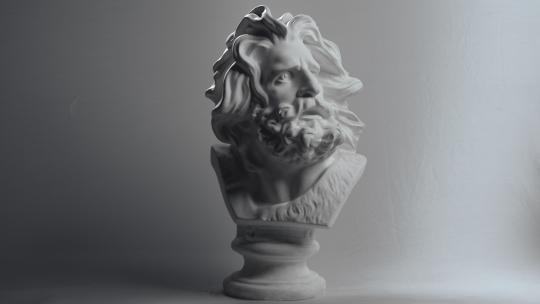马赛曲石膏像展示 石膏光影美术艺术画面