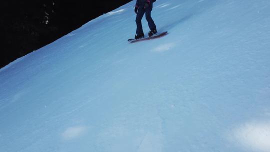 滑雪的女孩视频素材模板下载