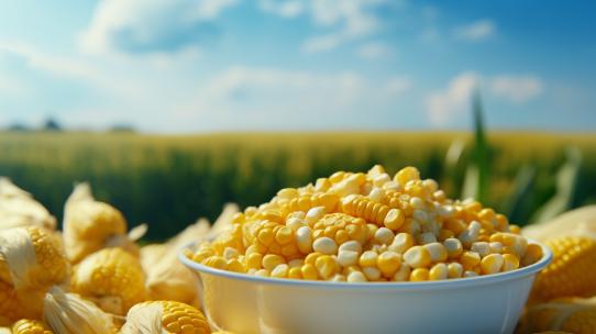 金黄玉米有机食物农业带货食物粗粮高清在线视频素材下载