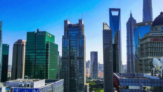 上海银行大厦航拍