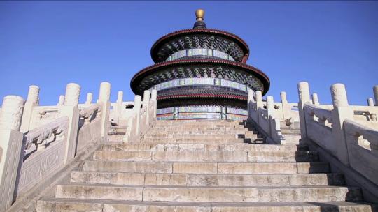 北京天坛公园祈年殿石台阶
