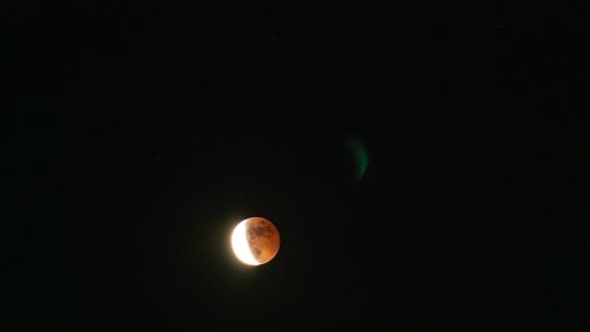 月全食，红月亮血月延时摄影