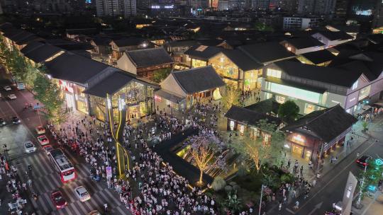 成都太古里 春熙路 夜景 航拍