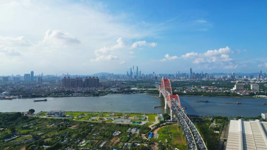 4K航拍新光大桥广州塔方向