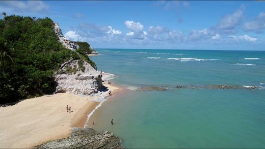 Trancoso海滩在Porto Seguro Bahia巴西。国际海滩。