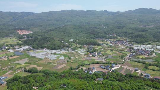 美丽乡村田园农业种植农田航拍