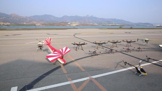 通航航空展无人机飞机测试航拍