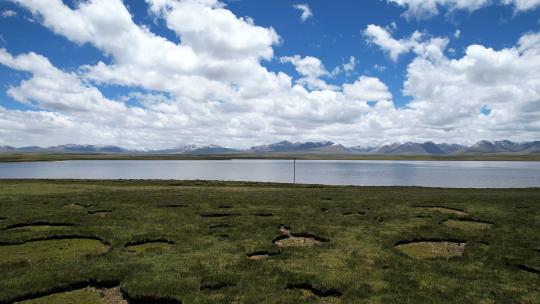 自驾西藏麦地卡湿地湖泊航拍 高清原片高清在线视频素材下载