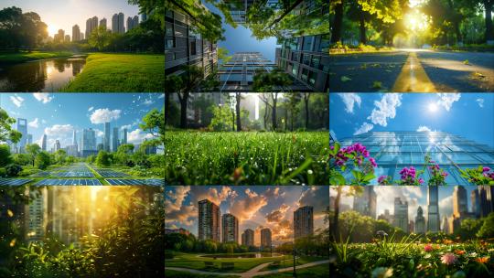 碳中和绿色生态城市环保节能低碳生活高清在线视频素材下载