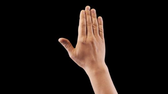 4k手掌向下划过视频素材alpha