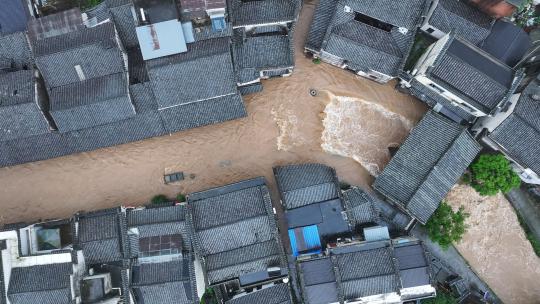 【合集】2024年安徽古城洪灾抗洪救灾暴雨高清在线视频素材下载