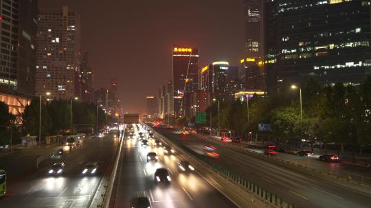 北京大望路华贸中心夜景