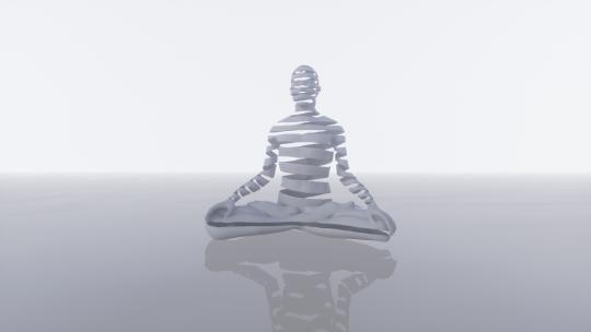 冥想 打坐 思想 哲学 雕塑 瑜伽视频素材模板下载