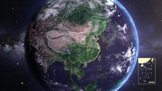 地球穿梭陕西汉中地图AE视频素材教程下载
