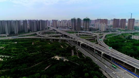 郑州农业路与西三环高架视频素材模板下载