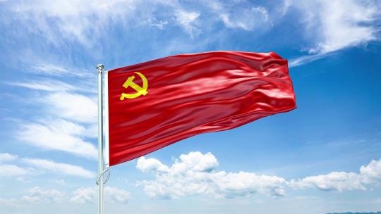 4K党旗飘扬 红旗飘扬
