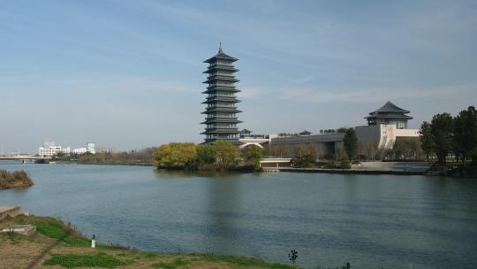 扬州三湾大运塔中国大运河博物馆、古运河