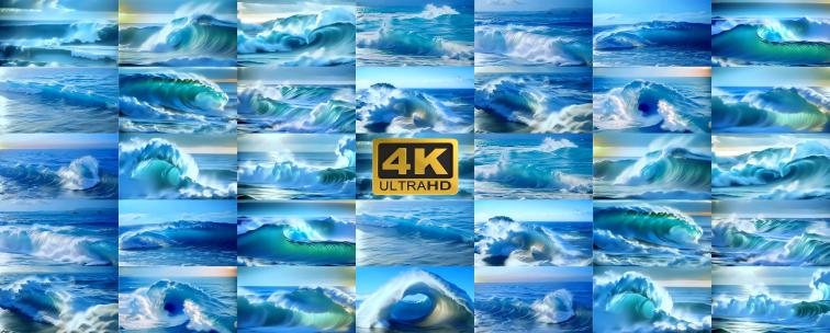 【4K合集】航拍海浪浪花大海高清在线视频素材下载