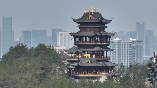 义乌鸡鸣阁航拍