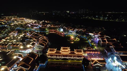 广西崇左市太平古城太平府4A夜景灯光航拍