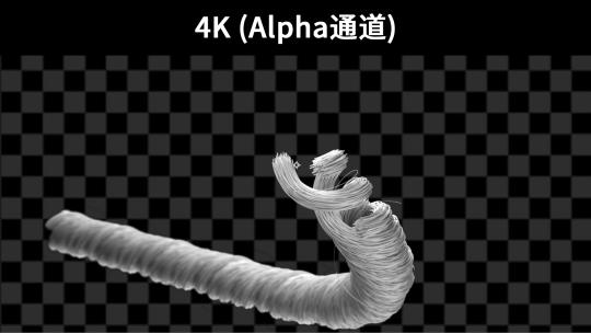 三维布料编织螺旋生长动画（Alpha通道）2视频素材模板下载