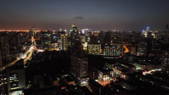 上海徐家汇夜景航拍