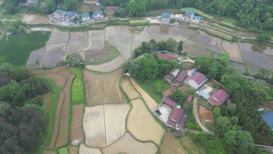 南方丘陵山川农业种植农田航拍