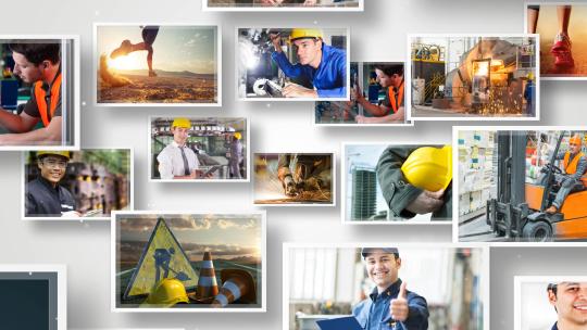 五一劳动节图片照片汇聚文字标题片头高清AE视频素材下载