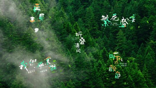 小清新唯美片头字幕（无插件）