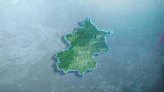 简约大气亮色北京地图辐射