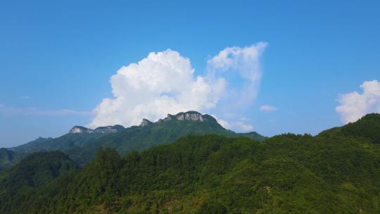 贵州乡村风景实拍大山蓝天白云视频素材模板下载