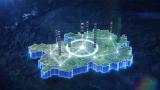 08 科技蓝暗调三维卫星地图 - 贵州省高清AE视频素材下载