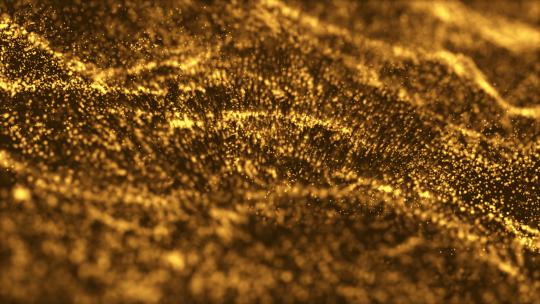 金色粒子背景 流动粒子 粒子飘动 金沙高清在线视频素材下载