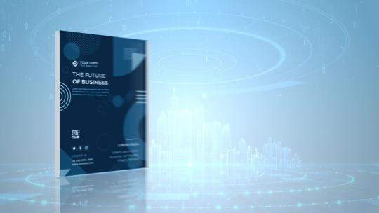 书籍政策文件企业证书翻转飞出