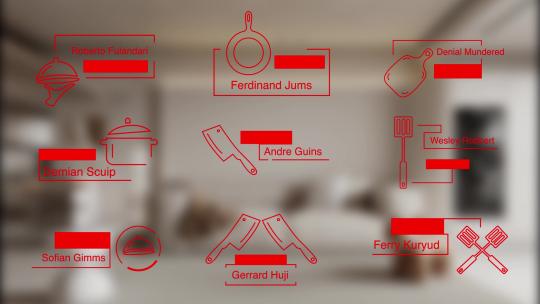 9个餐饮厨房厨师主题干净动力学标题动画
