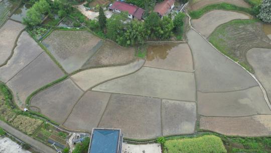 山川丘陵农业种植农田航拍