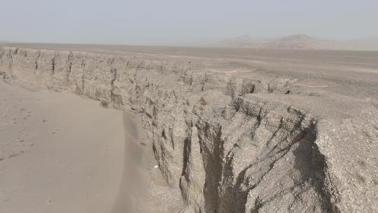 4k航拍党河西千佛洞戈壁沙漠视频素材模板下载